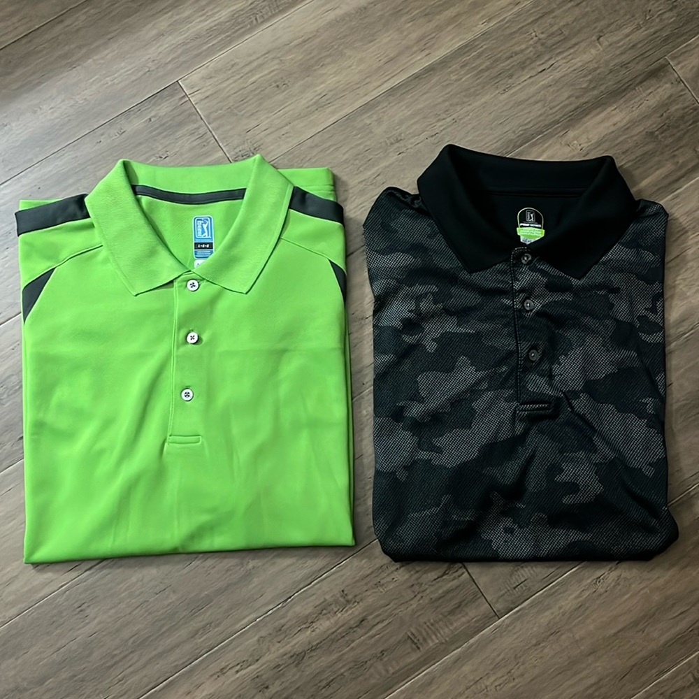 PGA Tour golf polo short sleeve shirts - 2